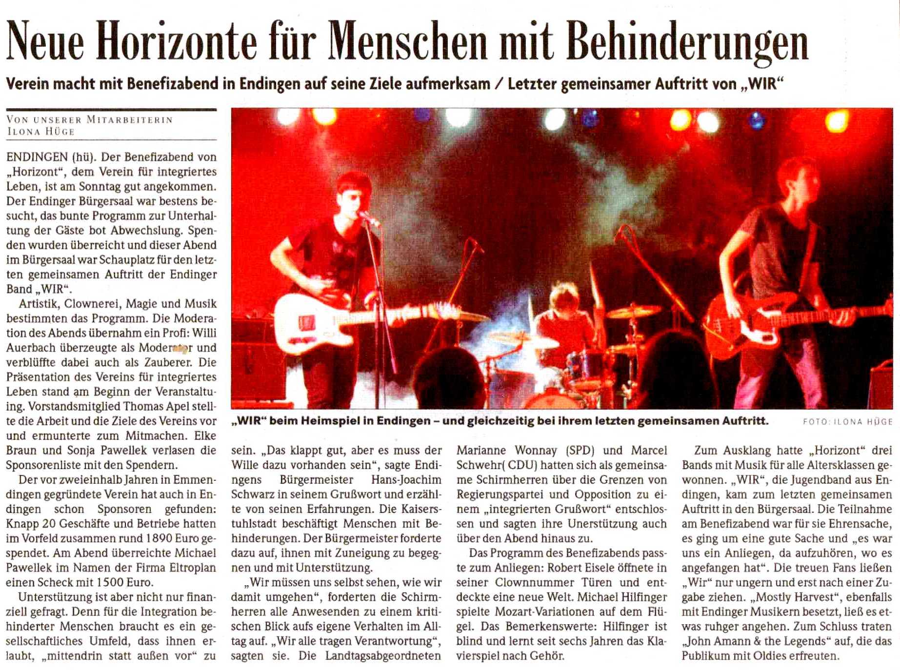 Zeitungsausschnitt ET Benevitz 2009