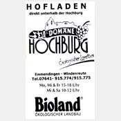 Horizont-Sponsor Hofladen DomÃ¤ne Hochburg